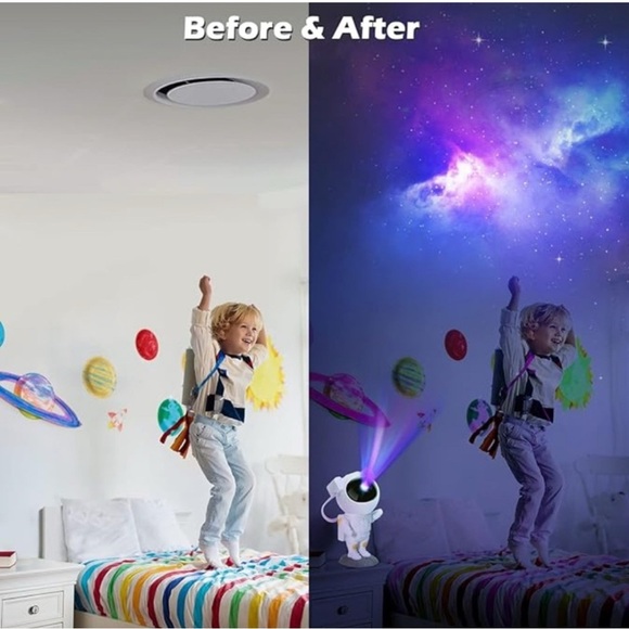 Astronaut Star Projector with Remote Control - White - Picture 5 of 5